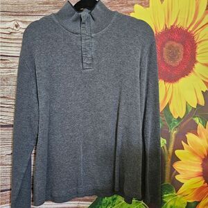 Mark Law shirt men's XL long sleeve gray , turtleneck pre-owned